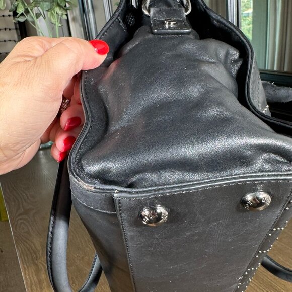 Michael Kors Hamilton Micro Stud Quilted Satchel β Black Leather Luxe! - Picture 16 of 16